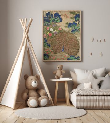 Chinese Peacock and Flowers (17th Century)