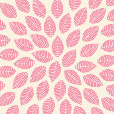 Leaves on beige pattern