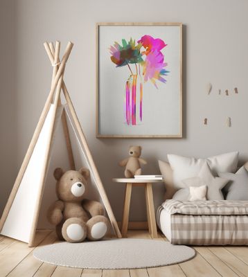 Pink &amp; Gold Tropic Geometric Bouquet 4