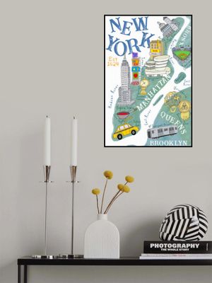 Illustrated Map of New York by Artist Carla Daly