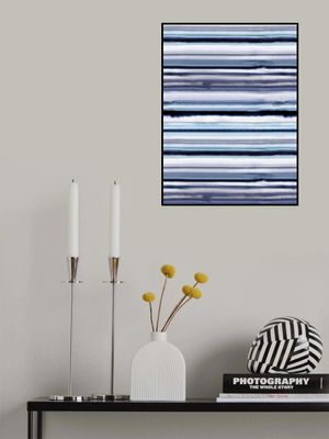 Ombre Stripes Watercolor Navy