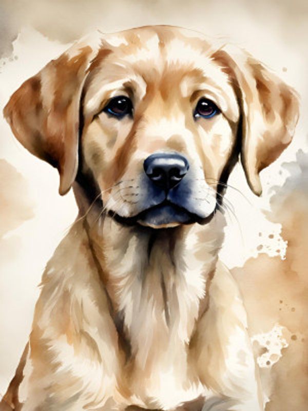 Golden Retriever Aquarell