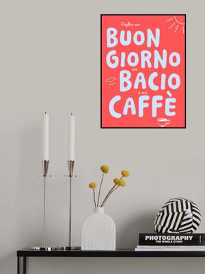 Buongiorno, bacio, caffe - red
