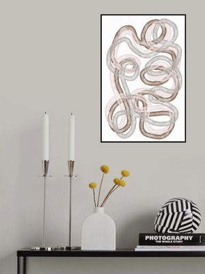 Abstract Intertwined Lines In Soft Earthy Tones