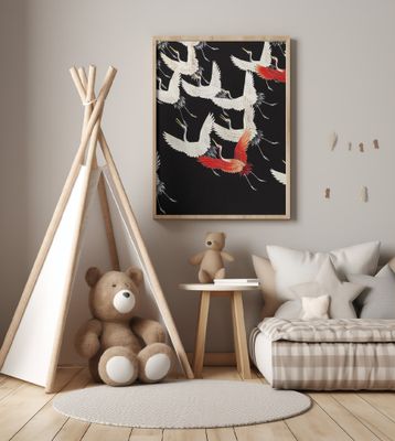 Furisode With a Myriad of Flying Cranes (1910–1920) Full