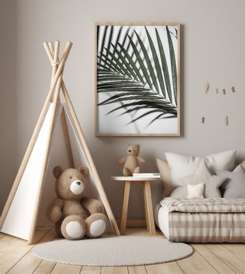 Vibrant Green Palm Leaf