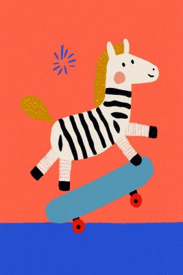Skating zebra