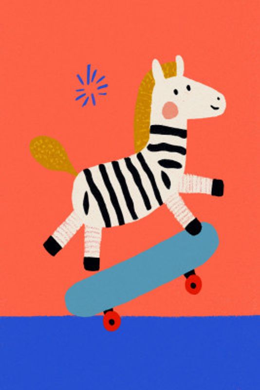 Skating zebra