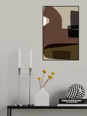 Layered Geometric Shapes And Earthy Tones