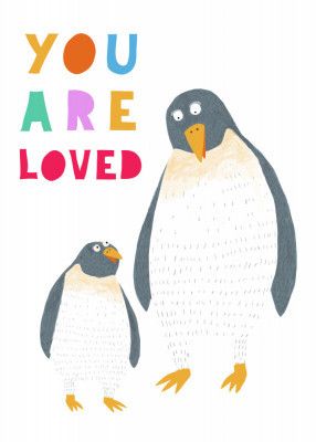 You Are Loved! Mommy and Baby Penguin by Illustrator Carla Daly