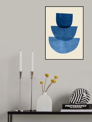 Geometric Abstract Shapes Blue