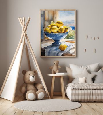 Bowl With Lemons In Front Of Window