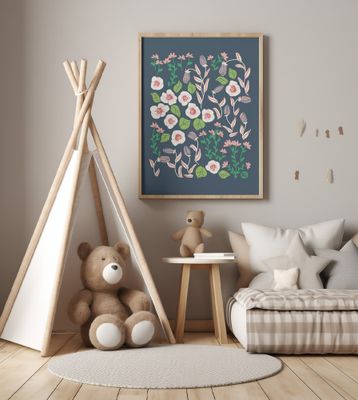 Dreamy Garden (navy)