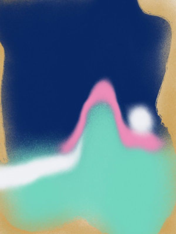 Blue and Luminous Greeen Liquid