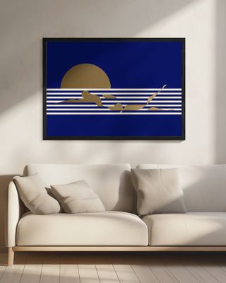 Swimmer Horizontal / Blue