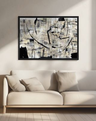 Black and White Textured Shapes 1