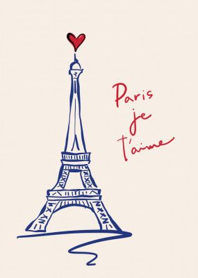 Paris Je T'aime - Paris Eiffel Tower Poster
