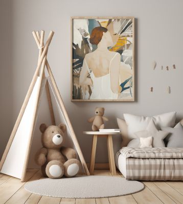 Depiction Of A Woman In A White Dress