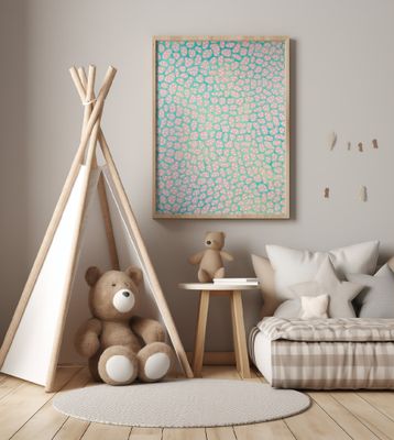 Dotted Pink Organic Shapes