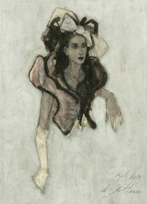 Elegant Woman Portrait with Intricate Dress