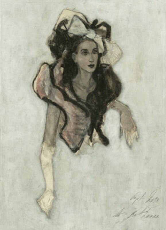 Elegant Woman Portrait with Intricate Dress