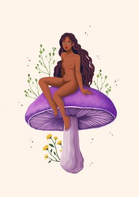 Purple Mushroom Goddess