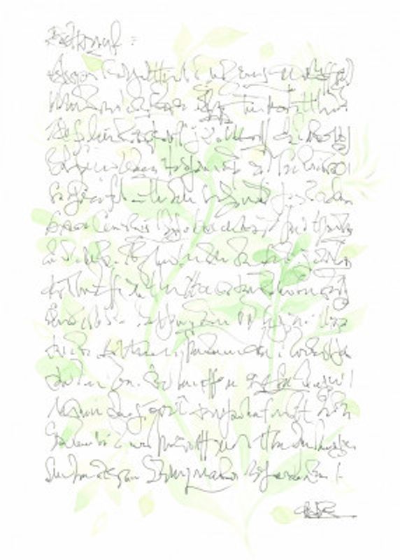 Asemic writing Botanic Notes