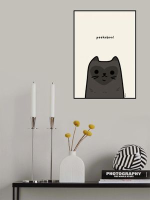 Black Cat With A Heart-Shaped