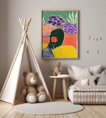 Woman With A Floral Hairstyle