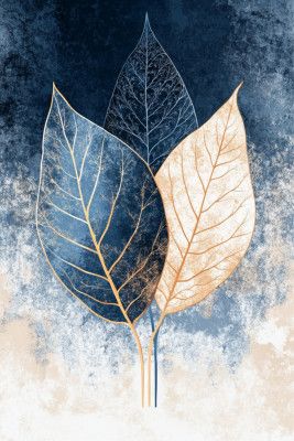 Abstract Leaves in Blues 1