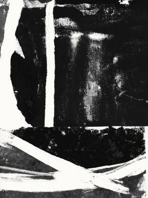 Black Ink Abstract Print