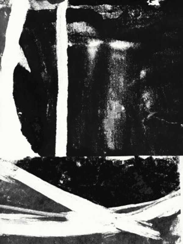 Black Ink Abstract Print