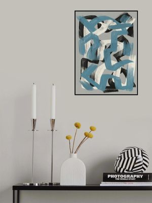 Dry brush abstract in grey