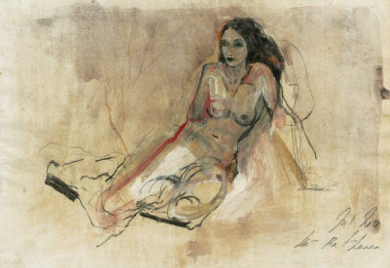 Sketch of a Reclining Nude Woman