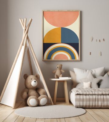 Rainbow Plus Shapes  Blue Mustard10