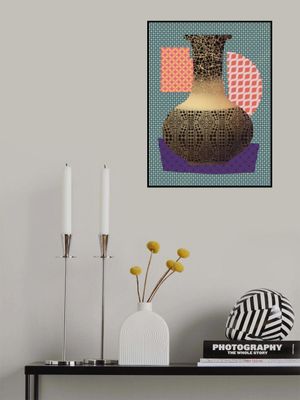 Yellow Vase and Purple Mat