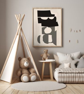 Black and White Cut Out Shapes 2