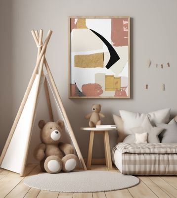 Neutral Abstract Shapes On White 1