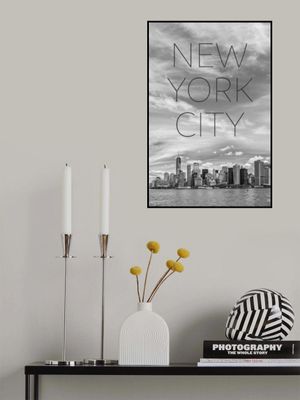 NYC Lower Manhattan &amp; Hudson River | Text &amp; Skyline