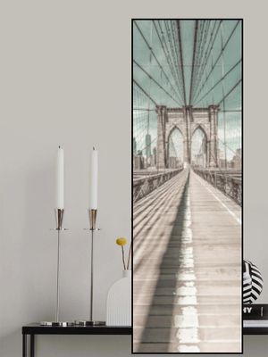 NYC Brooklyn Bridge Panorama | urban vintage style