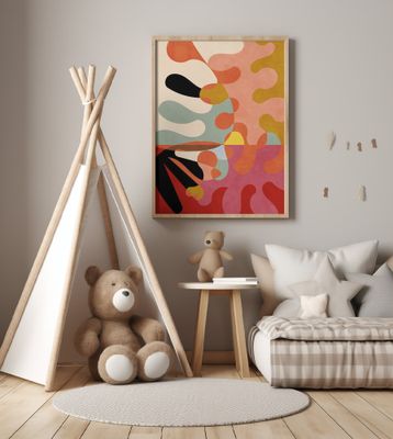 Warm Colors Bauhaus Geometry5