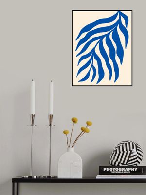 Blue Silhouette Textured Branch