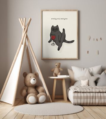 Drinking wine and feeling fine