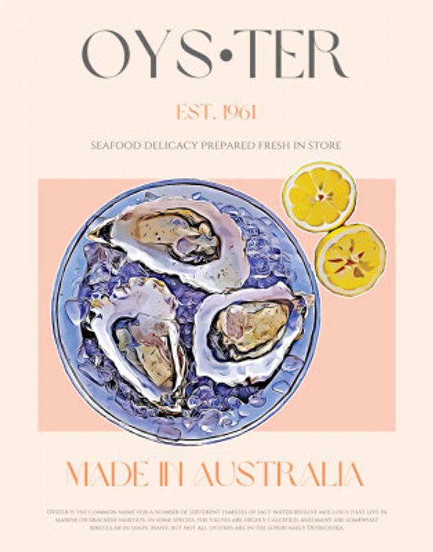 Fresh Oysters with Lemon Slices