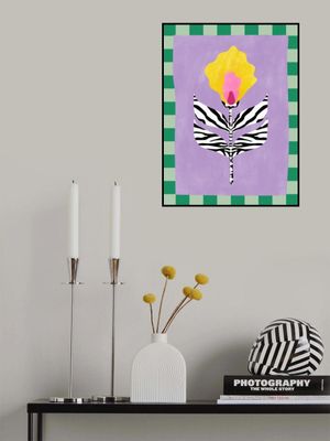 Flower with Zebra Patterned Leaves