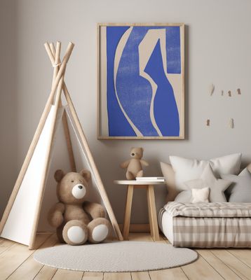 Blue Geometric Shapes