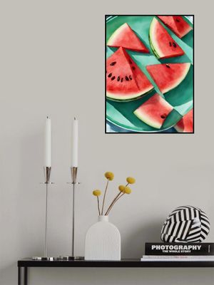 Melon slices on a plate