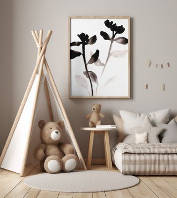 Sumi Fading Flowers I