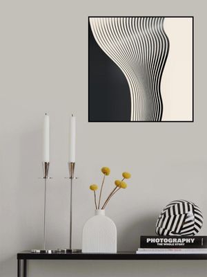 Wavy Lines In A Black And White Color Scheme