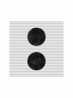Two Black Circles On A White Background